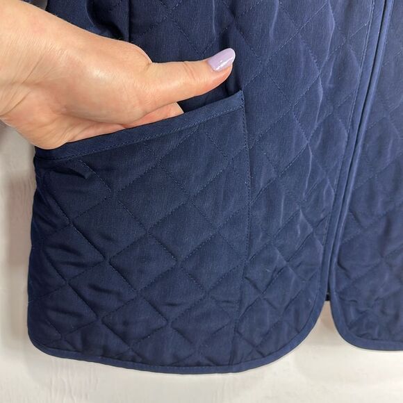 Pendleton Quilted Full Zip Jacket With Pockets In Navy Blue Size M - Picture 2 of 10
